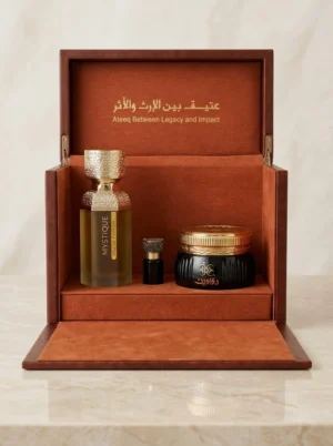 Gift Leather Box 1 Perfume 1 Bakhoor 1 Oud